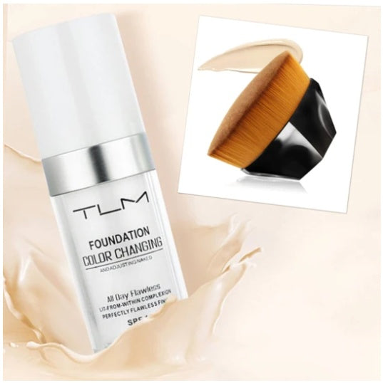 Temperature Liquid Foundation Concealer Portable Natural Color Makeup Foundation