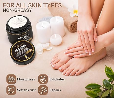 Nitruee Urea Cream 40 percent For Feet Maximum Strength Plus 2% Salicylic Acid